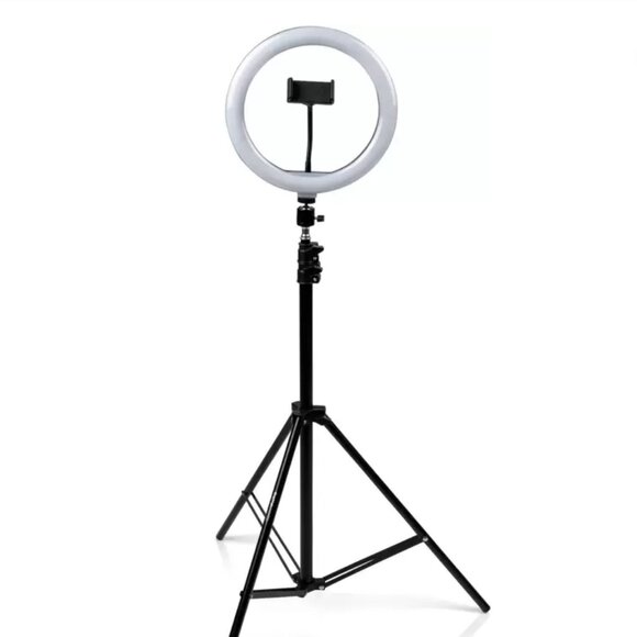 LED Light 10" Ring Fill Light w/Stand & Mount Kit for Camera Phone